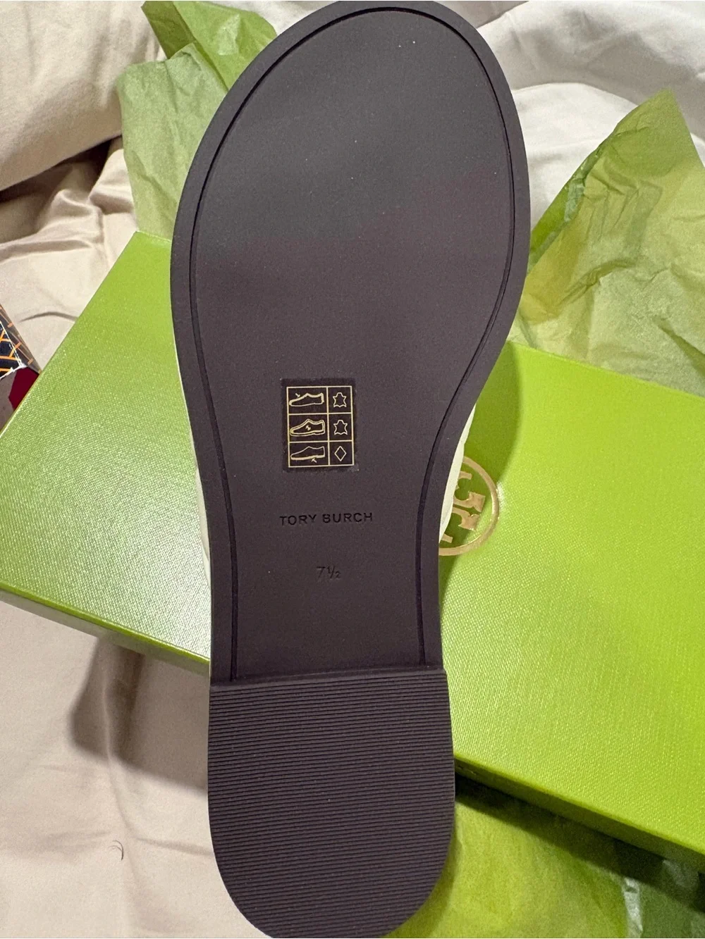 BNIB Tory Burch Willa Criss Cross Cream Quilted Slide Sandals Size 7.5